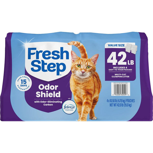 Fresh Step, Extra Strength Multi-Cat Scented Clumping Litter, Febreze Fresh Scent, 42 lbs.