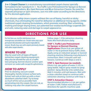 OdoBan 3-in-1 Concentration Carpet Cleaner Solution, Fragrance Free 1 gal., 4 pk.