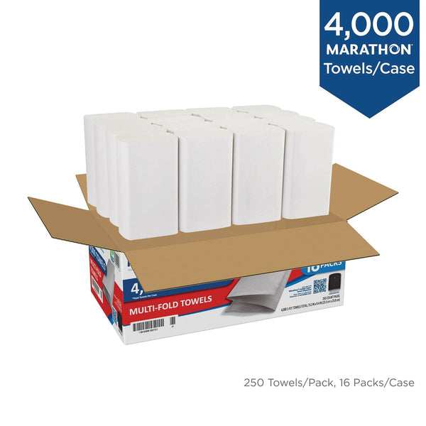 Marathon Multifold 1-Ply White Paper Towels 16 pks., 250 towels/pk