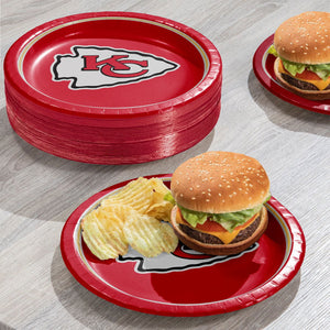 Kansas City Chiefs NFL Round Paper Plates, 10