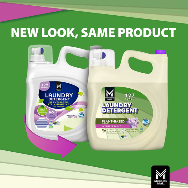Member's Mark Plant Based Liquid Laundry Detergent, Lavender, 127 loads, 196 fl. oz.