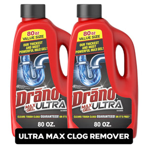 Drano Max Ultra Gel Drain Opener, 2 pk., 160 fl. oz.