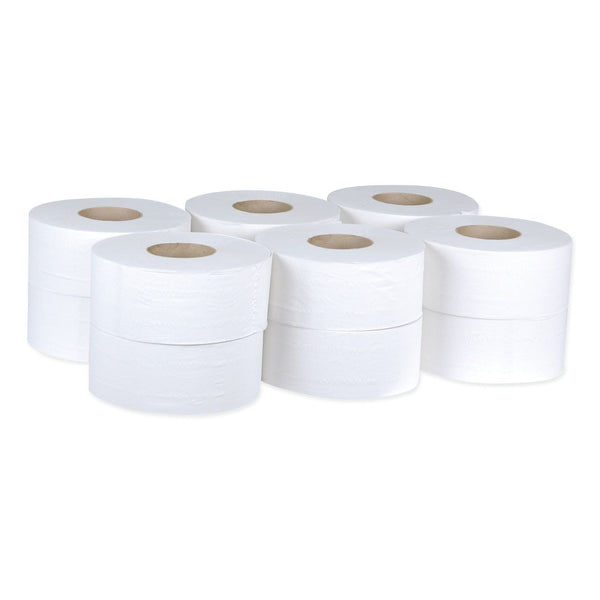 Tork Universal 2-Ply White Jumbo Bath Tissue, 12 rolls, 1,000 ft./roll