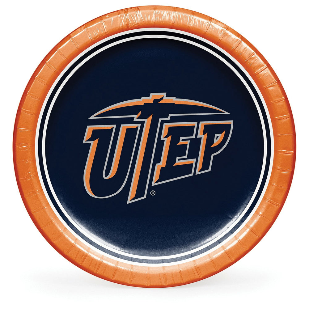 Texas El Paso Miners NCAA Round Paper Plates, 10