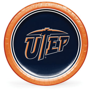 Texas El Paso Miners NCAA Round Paper Plates, 10