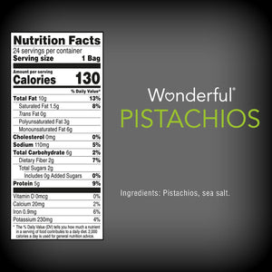 Wonderful Pistachios, Roasted and Salted 1.5 oz., 24 pk.