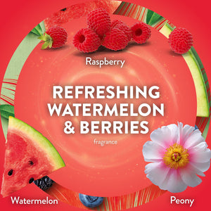 Air Wick Plug In Scented Oil Air Freshener, Refreshing Watermelon & Berries, 1 warmer + 6 refills