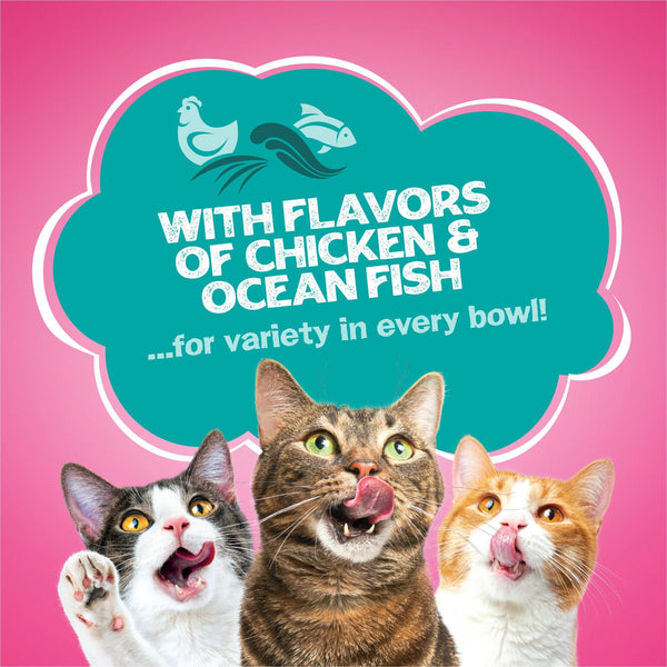 Friskies Land & Sea Adventures, Chickn and Ocean Fish Flavored, Adult Dry Cat Food, 32 lbs.
