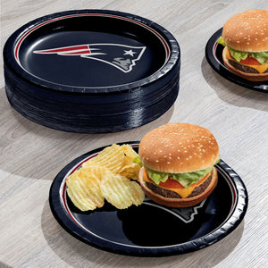 New England Patriots NFL Round Paper Plates, 10