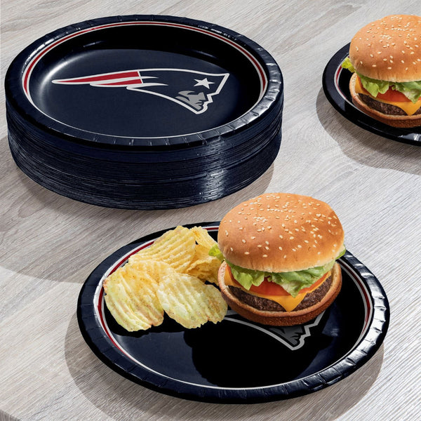 New England Patriots NFL Round Paper Plates, 10