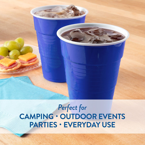 Member's Mark Heavy-Duty Blue Plastic Cups 18 oz., 240 ct.