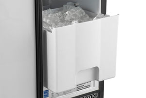 Maxx Ice Freestanding Icemaker with Drain Pump, Stainless Steel and Black (65 lbs.)