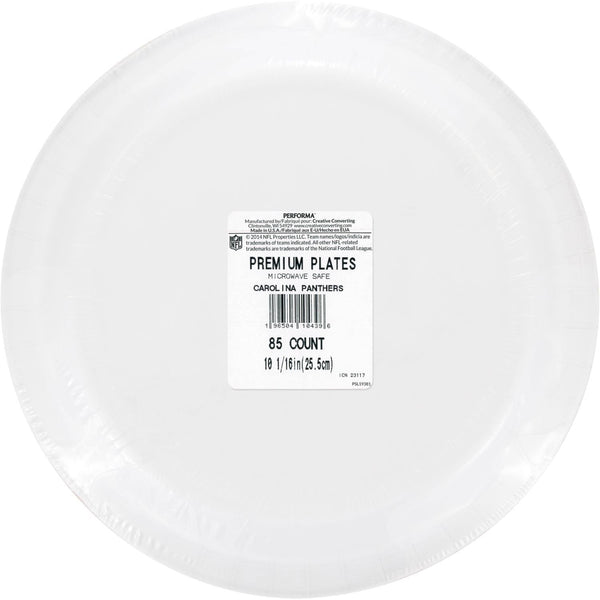 Carolina Panthers NFL Round Paper Plates, 10