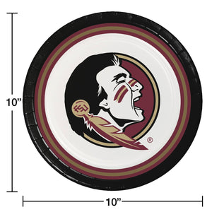Florida State Seminoles NCAA Round Paper Plates, 10