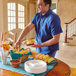 Hefty Supreme 3-Compartment Foam Plates, 10 1/4