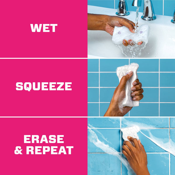 Mr. Clean Magic Eraser 2-in-1 Bathroom Cleaner Sponge, Lavender, 11 ct.