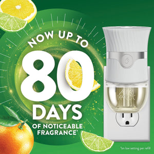 Air Wick Plug In Scented Oil Air Freshener Refills, Bright Citrus, 9 refills