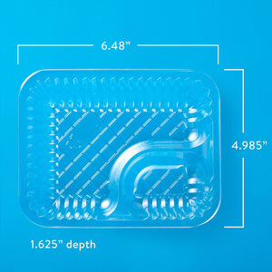 Member's Mark Clear 2-Compartment Nacho Trays 6.5" x 5