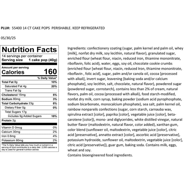 Member's Mark Birthday Cake and Cookies and Cream Cake Pops, Frozen, Case, 112 ct.