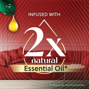 Air Wick Essential Mist Cordless Oil Diffuser, Apple Cinnamon Medley, 1 diffuser + 3 refills