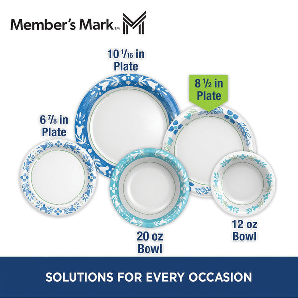 Member's Mark Ultra Lunch Paper Plates, 8.5