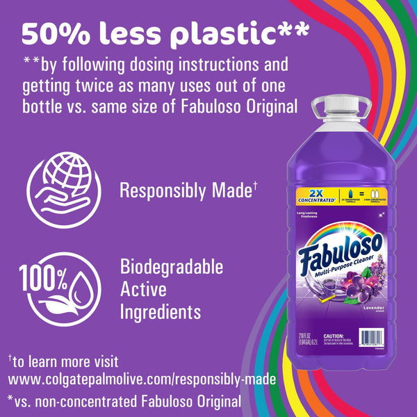 Fabuloso 2X Concentrated Multi-Purpose Cleaner, Lavender 210 fl. oz.
