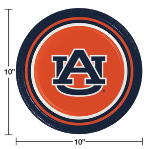 Auburn Tigers NCAA Round Paper Plates, 10