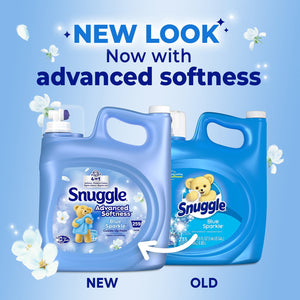 Snuggle Advanced Softness Liquid Fabric Softener, Blue Sparkle, 259 loads, 176 fl. oz.