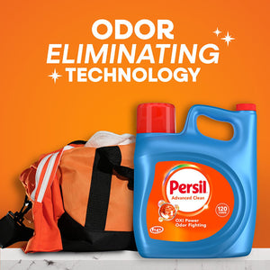 Persil Advanced Clean Oxi+Odor Liquid Laundry Detergent, 120 loads, 202 fl. oz.