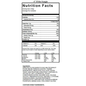 Petite White Hoagie Rolls, Bulk Wholesale Case 126 ct.