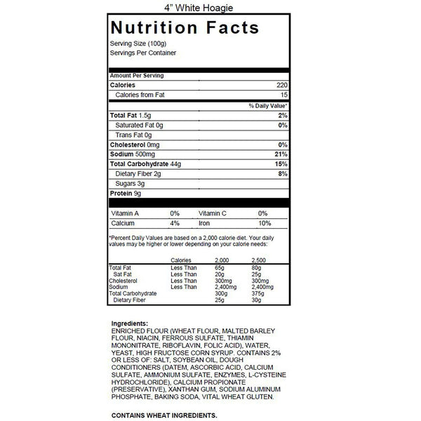 Petite White Hoagie Rolls, Bulk Wholesale Case 126 ct.