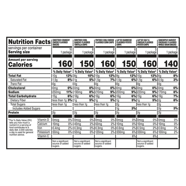 Frito-Lay Flavor Mix Chips, Variety Pack, 50 pk.