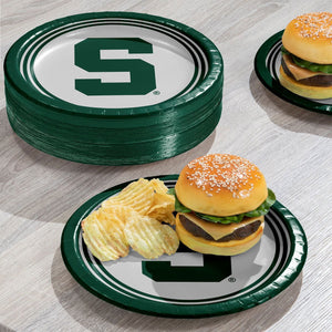 Michigan State Spartans NCAA Round Paper Plates, 10