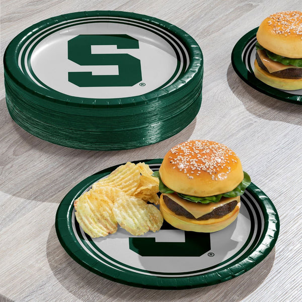 Michigan State Spartans NCAA Round Paper Plates, 10