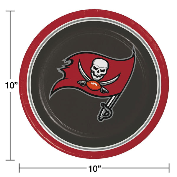 Tampa Bay Buccaneers NFL Round Paper Plates, 10