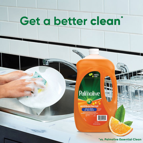 Palmolive Antibacterial Dishwashing Liquid Dish Soap, Orange 102 fl.oz.