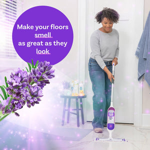 Swiffer PowerMop Refill Bundle, Lavender, 10 Mop Pads + 2 Bottles