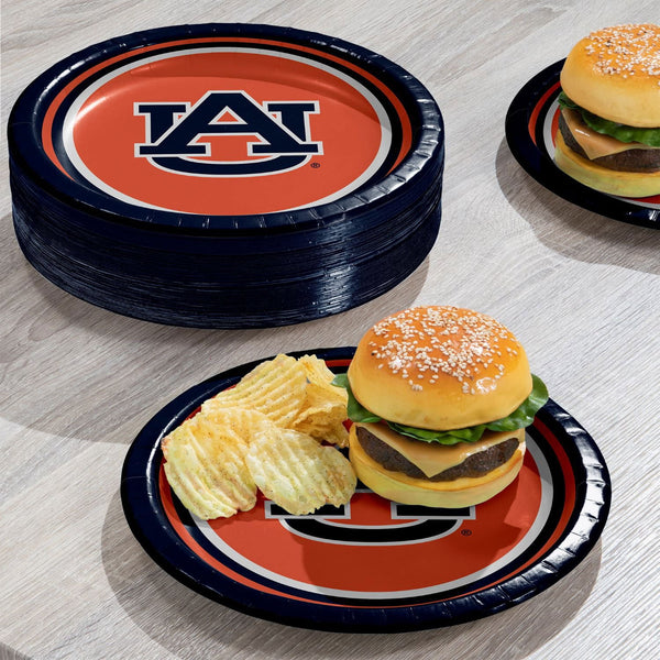 Auburn Tigers NCAA Round Paper Plates, 10