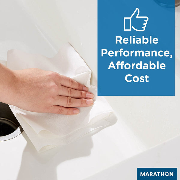 Marathon Hardwound Roll 1-Ply White Paper Towels, 6 rolls, 700 ft./roll
