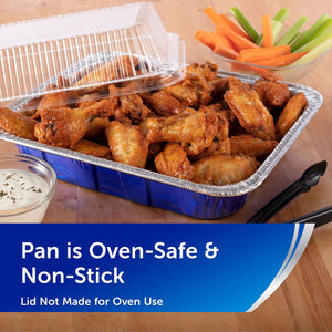 Reynolds Kitchens Aluminum 10 lb. Roaster with Lids, 12" x 9" x 3" 8 ct.