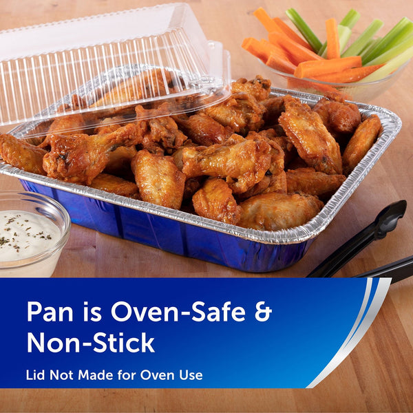 Reynolds Kitchens Aluminum 10 lb. Roaster with Lids, 12" x 9" x 3" 8 ct.