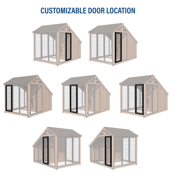 Backyard Discovery 7' x 5' Cedar Wood Dog Kennel w/ Feeding Door