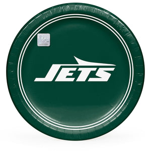 New York Jets NFL Round Paper Plates, 10