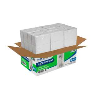Marathon 1/8 Fold 2-Ply White Dinner Napkin, 12 pks., 100 napkins/pk.