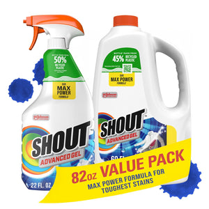 Shout Advanced Action Gel Laundry Stain Remover, 22 oz. Trigger & 60 oz. refill