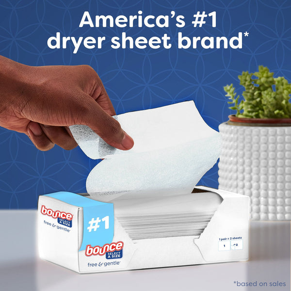Bounce Select a Size Free & Gentle Dryer Sheets, Unscented, 400 ct.