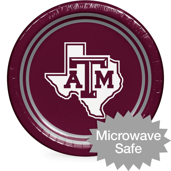 Texas A&M Aggies NCAA Round Paper Plates, 10