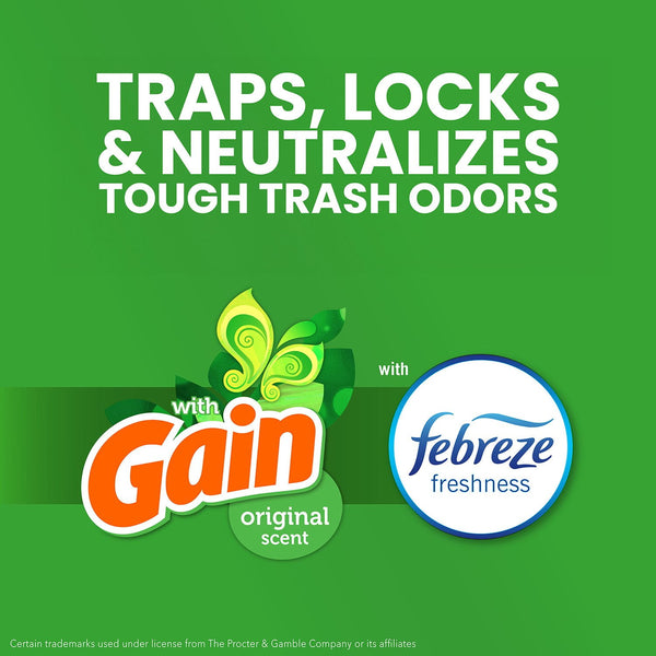 Glad® ForceFlex Tall Kitchen Drawstring Trash Bags, Gain Original scent with Febreze Freshness, 13 Gallon, 160 ct.