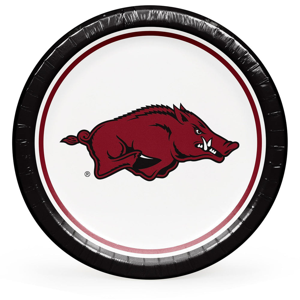 Arkansas Razorbacks NCAA Round Paper Plates, 10