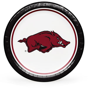 Arkansas Razorbacks NCAA Round Paper Plates, 10